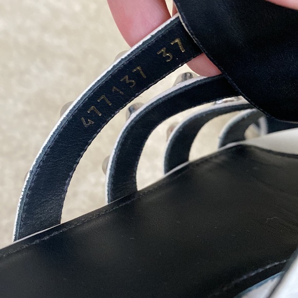 Balenciaga studded gladiator slides sandals size 37 - Picture 6 of 8